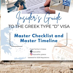 2026 Greek Visa Master Timeline and Checklist | Digital Nomad FIP Visa Greece | Family Move to Greece Documentation | Printable PDF