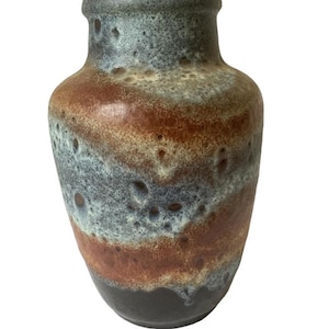 Vintage West Germany Carstens Tonnieshof Ceramic Large Vase Fat Lava Glaze 0324-25 Mid Century Fine Art
