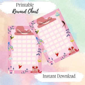 Ballet Themed Chart, Reward Chart For Kids, Behaviour Chart for Children, Printable Reward Chart, Instant Download, Chore Chart