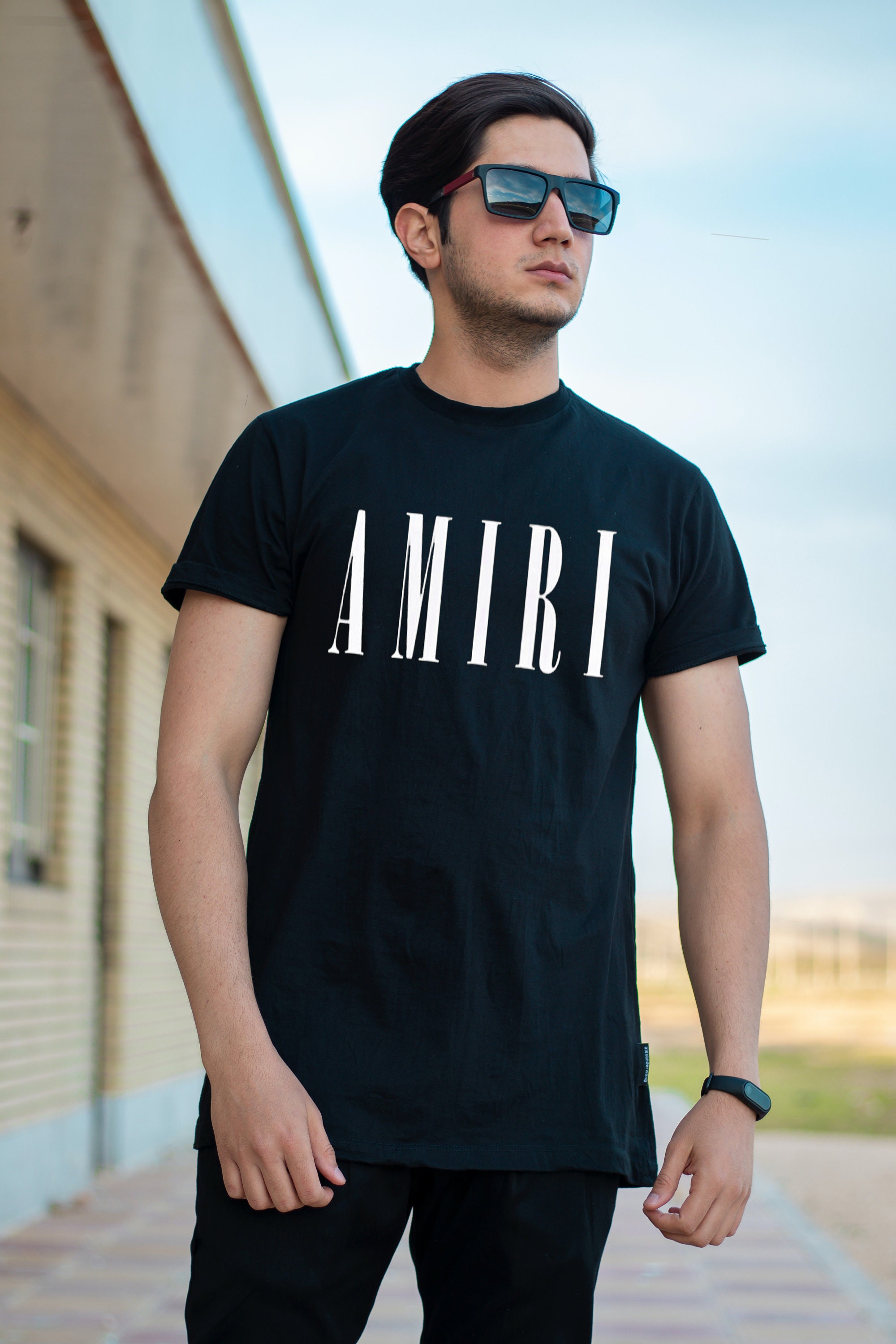 bad Flyselskaber pen Amiri Black Cotton T-shirt for Men Pure Cotton Most - Etsy