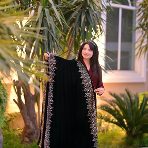 Shehnai by Fabrich Embroidered Velvet Shawl 1 Piece GTS-VS-004 -Mens Collection