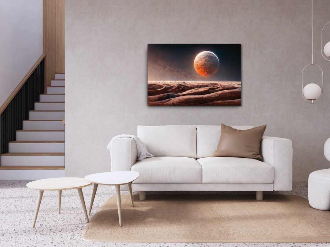 Mars Planet Wall Art Print Canvas Wall Art Stunning View From Mars Home ...
