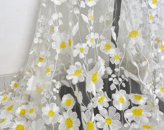 Embroidered Floral Lace Fabric,3d Floral Lace Fabric,Fashion Dress Fabric,Diy Clothing Fabric,Veil Lace,Tulle Fabric,Mesh Fabric