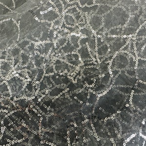 Gray irregular sequined tulle fabric,mesh fabric,Tulle lace,dress fabric