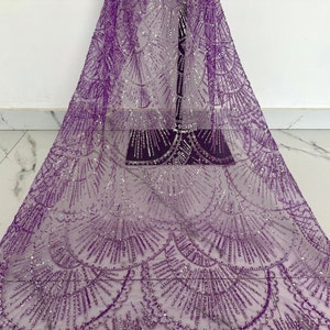Hochwertiger Pailletten-Perlen-Spitzenstoff,geblümter Perlen-Tüllstoff,Pailletten-Mesh-Stoff,DIY-Kleidertüllstoff,Hochzeits-Abendkleid-Stoff