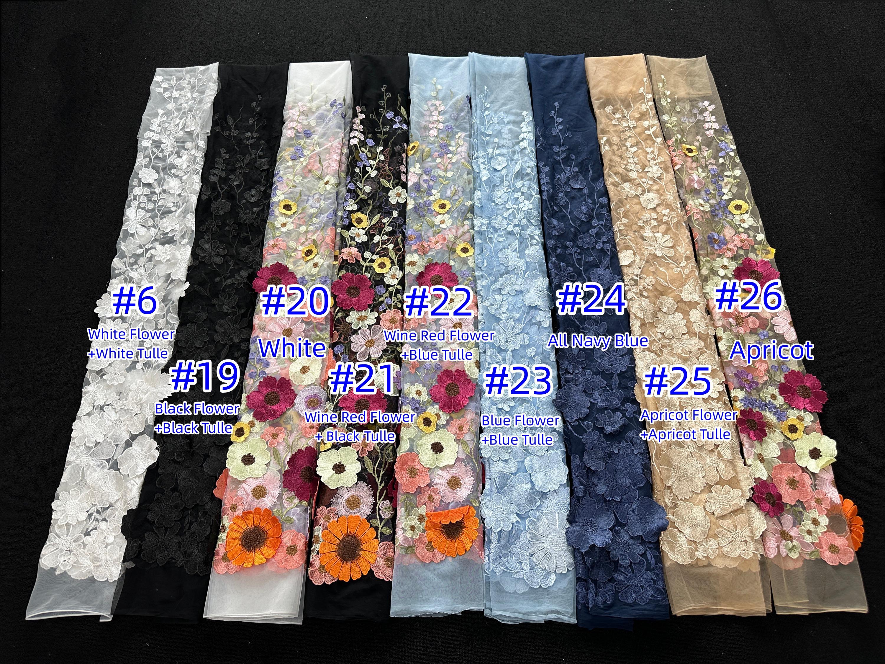 Embroidery Flower Lace Fabric,3d Flower Tulle Fabric,dress Fabric ...