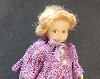 2.75" Dollhouse doll "Chrissy" -Rose outfit