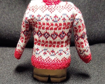 2" Red, White and Blue sweater-miniature sweater
