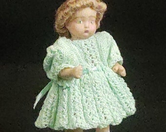 2.75" Dollhouse doll "Rosa" -Mint outfit