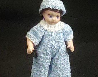 2.75" Dollhouse doll "Graham" -Blue Boy outfit