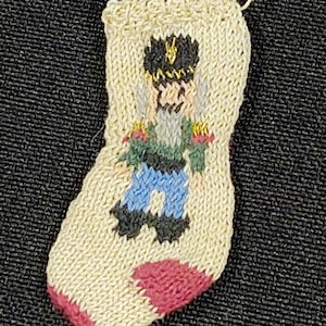 1.5" Christmas Nutcracker Stocking-miniature Christmas stocking Nutcracker