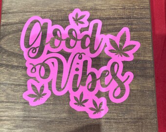 Good Vibes Wooden Stash Box