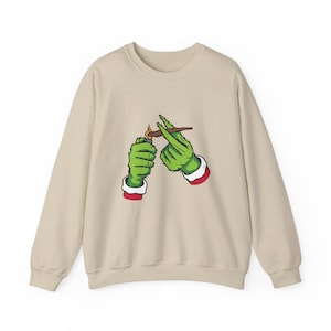 Grinch Blunt 420 Unisex Heavy Blend™ Crewneck Sweatshirt