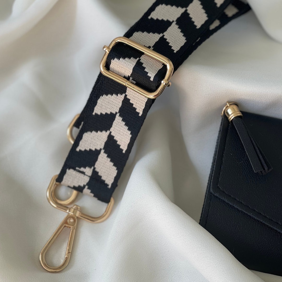 Purse Strap Black and White Bag Strap Guitar Strap Camera Etsy