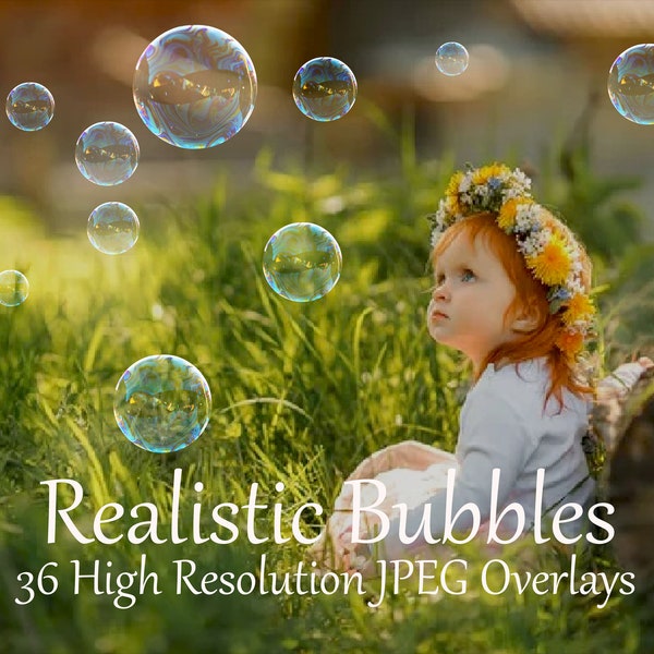 Realistic Soap Bubbles Overlay, Bubbles Overlay, Transparent Bubbles, Floating Bubbles, Photoshop Overlay, Digital Download