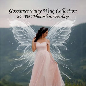 Fairy wing overlays, angel wing overlays, Photoshop overlays, photo editing, JPEG overlays, digital download