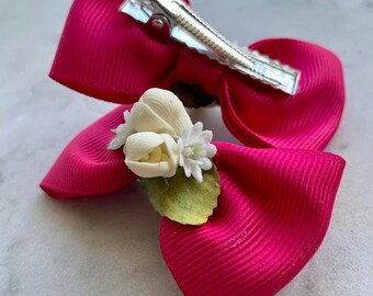 2 inch hot pink bows for toddler girls