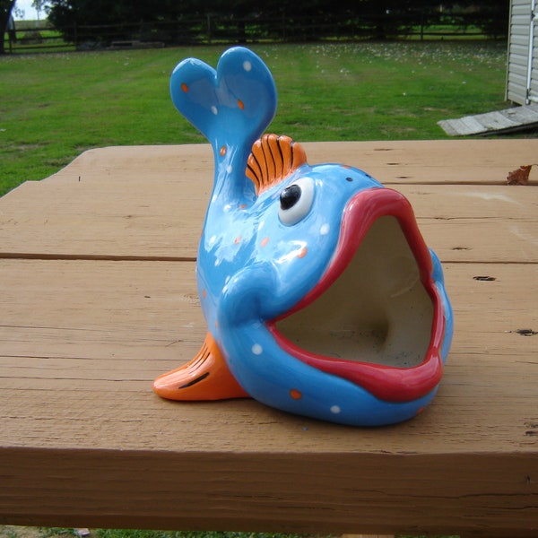 Fish SOS Holder, Glazed Certamic