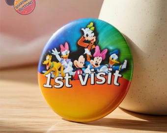 Universal First Visit Buttons Universal - 1st Visit - Universal Parks Inspired Personalised Custom ...