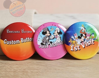 Universal First Visit Buttons Universal - 1st Visit - Universal Parks Inspired Personalised Custom ...