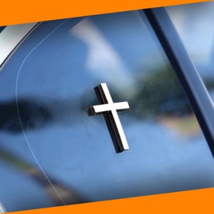 3D Metal Sticker Christian Cross | Carlable