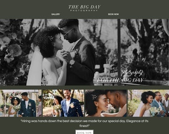 Wix Website Template for Wedding Photographer, Website Design, Photography Website, Creative Wix Templates, Wix Web Design