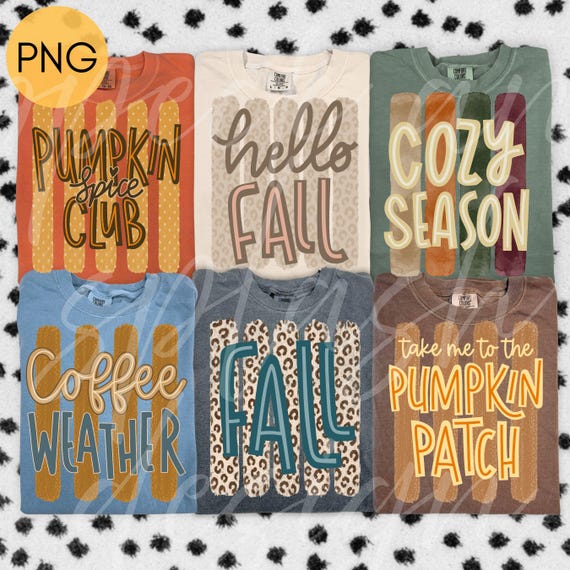 Preppy Fall png bundle, Striped png, leopard print, brushstroke png, Trendy fall png bundle, Halloween designs, sublimation designs