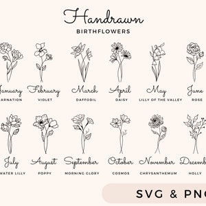 Birth month flower svg cut file for cricut, birth month svg, birthflower svg, wildflower svg, simple flower svg, flower svg for cricut