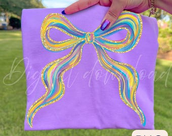Coquette Bow PNG: Brushstroke Ribbon Clipart (Digital Download)