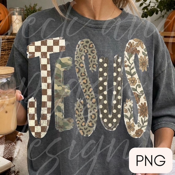 Fall jesus PNG, Trendy Christian png, autumn Faith png, Floral Trendy fall design, Girly png, sublimation design