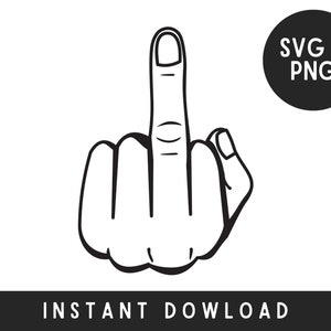 Middelvinger mannen svg/png, vloeken svg-bestand knippen voor cricut, digitale download middelvinger sublimatie ontwerp