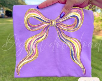 Coquette Bow PNG: Brushstroke Ribbon Clipart (Digital Download)