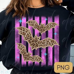 Faux patchwork Bats png, preppy stripe png, trendy fall png, Camo print png,  western design, Halloween png, Sublimation design