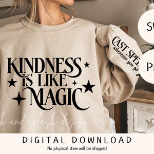 la gentilezza è come la magia in formato SVG/ diffondere la gentilezza in formato SVG/ spargere la gentilezza in formato SVG/ estetica amore per se stessi SVG/ boho amore per se stessi in formato SVG/ magia mistica in formato SVG
