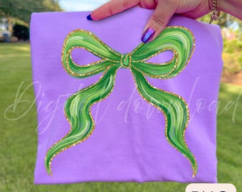 Coquette Rosett PNG: Handritat penseldrag Pastellband (digital nedladdning)