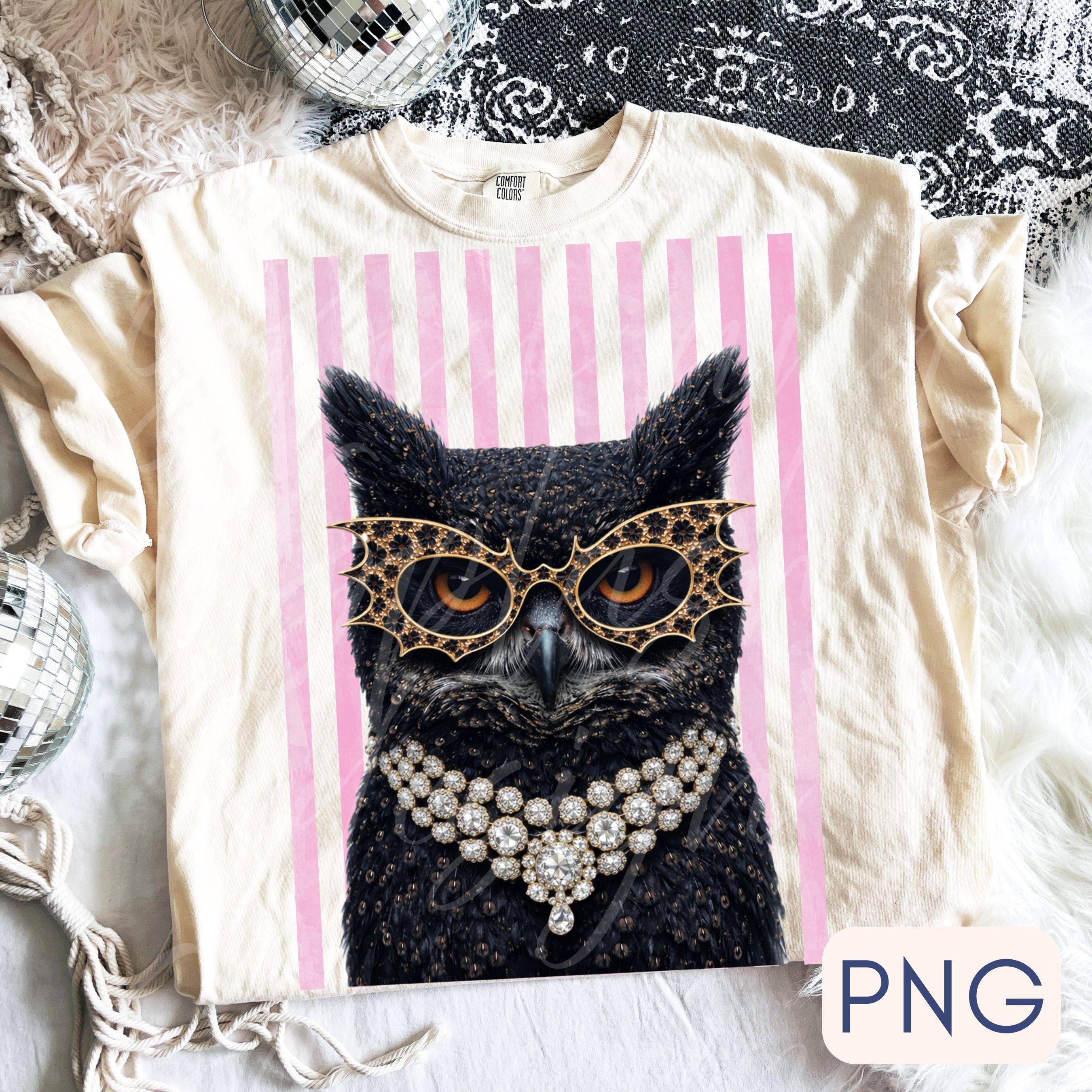 Glam Owl png, Preppy stripes png, bling design, Witchy png, animal print graphic, Mama png, Trendy f