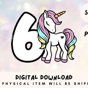 süßes Mädchen zum 6. Geburtstag Einhorn SVG und PNG, es ist mein Geburtstagsgeschenk zum 6