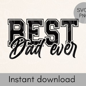 Beste vader ooit SVG-cutfile voor cricut, honkbal papa SVG-cutfile, vaderdagshirt SVG-bestand knippen, cut-bestand vaderdagcadeau, silhouet-svg