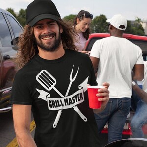 Funny Grill Master Shirt, BBQ Shirt Grill, Meat Lover Gift, Fathers Day Gift, Grillmeister Gift Idea, The GrillFather Tee, Funny Cooking Tee