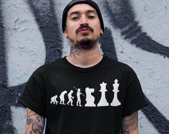 Funny Chess Evolution Tee, Chess Lover Gift, Chess Lover Tee, Checkmat T-Shirt, Strategy Games Lover Tee, Chess Tshirt, Chess Gift For Him