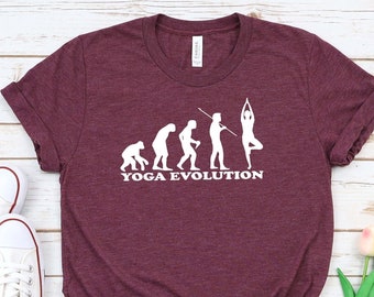 Yoga Evolution Shirt, Yoga T-Shirt, Namaste Shirt, Yoga Teacher Gift, Yoga Clothing, Gym Shirt, Yoga Poses, Yoga Lover Tee, Zen Shirt