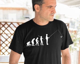Fisherman Evolution Shirt, lustiges Angeln T-Shirt, Angeln Liebhaber Geschenk, Fischer Geschenk, Fisch Shirt, Jagd Tee, Fisch Tee, Fluss Fisch Shirts
