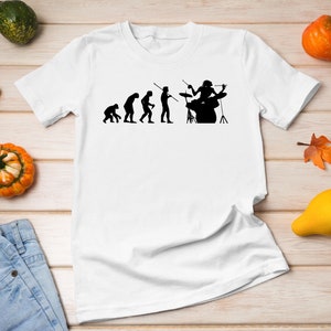 Drummer Evolution Shirt, Drum Lover Gift, Funny Drummer Gift, Music Band Tee, Rock Music Lover, Drum Sticks Tee, Cool Drums Shirt, Drum Set