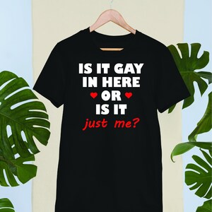 ここはゲイ？それとも私だけ？シャツ、ゲイシャツ、LGBT Tシャツ、ゲイプライドシャツ、プライドギフト、面白いゲイTシャツ、平等シャツ、クィアシャツ