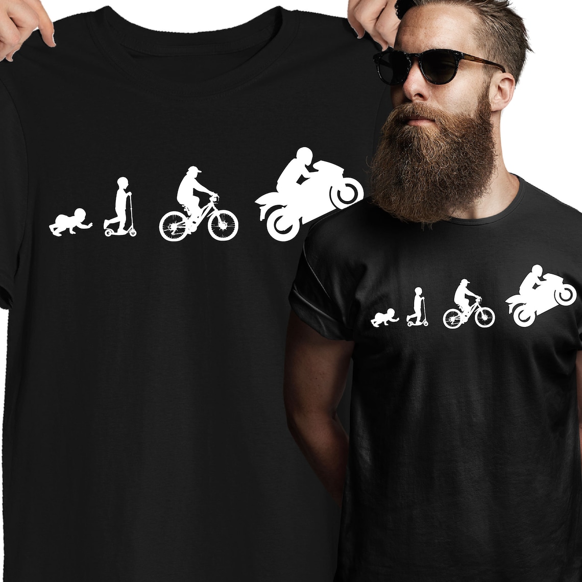 Motorcycle Merch Funny Motorcycle Shirt, Motorcyclist Evolution Tee, Scooter Shirt, Bike ...