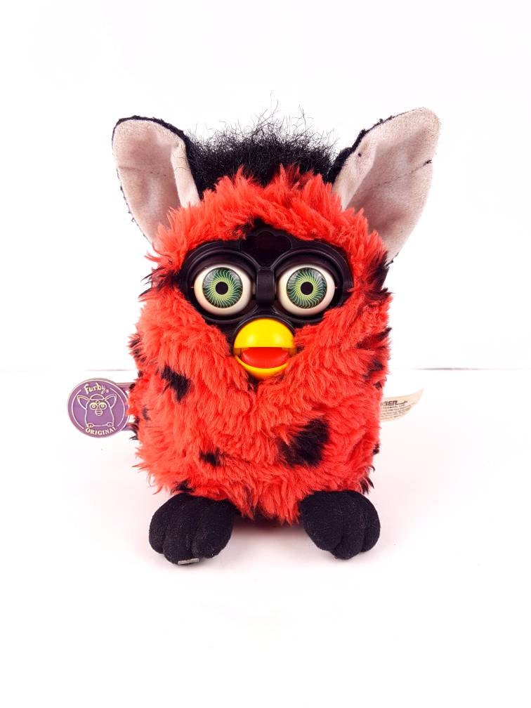 Furby Connect 2016 Orange Coral Limited Edition WORKING but ONE-EYED see  Photos ファービ Speaks English 
