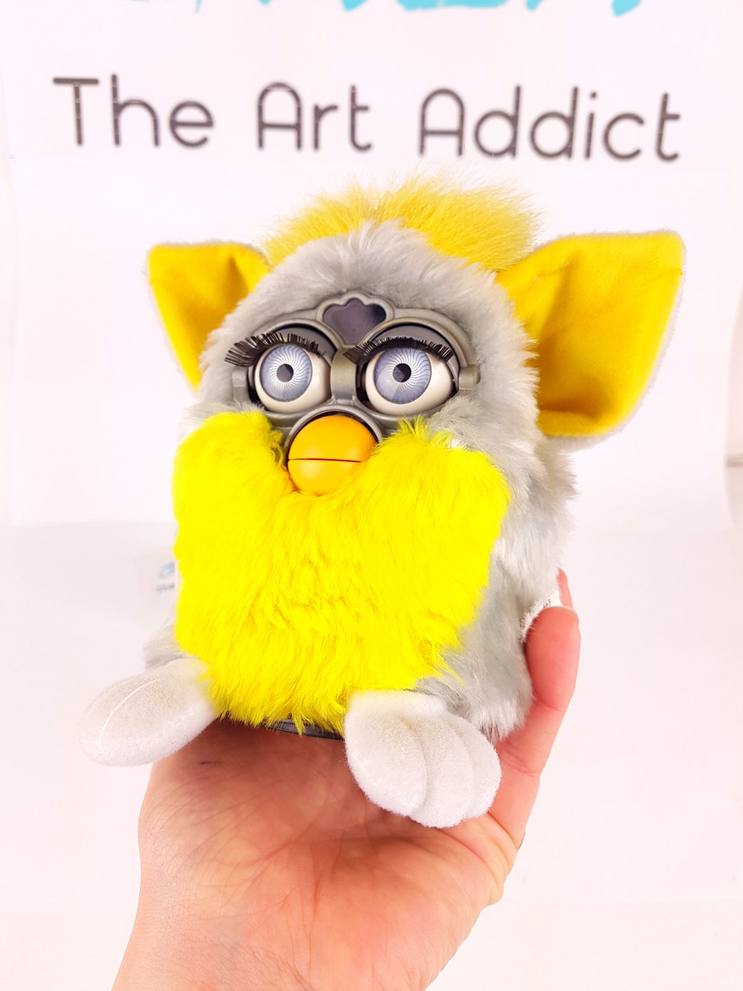 Furby Banana Peel Skin WORKING With Silver Eyes Old 1998 Furbies