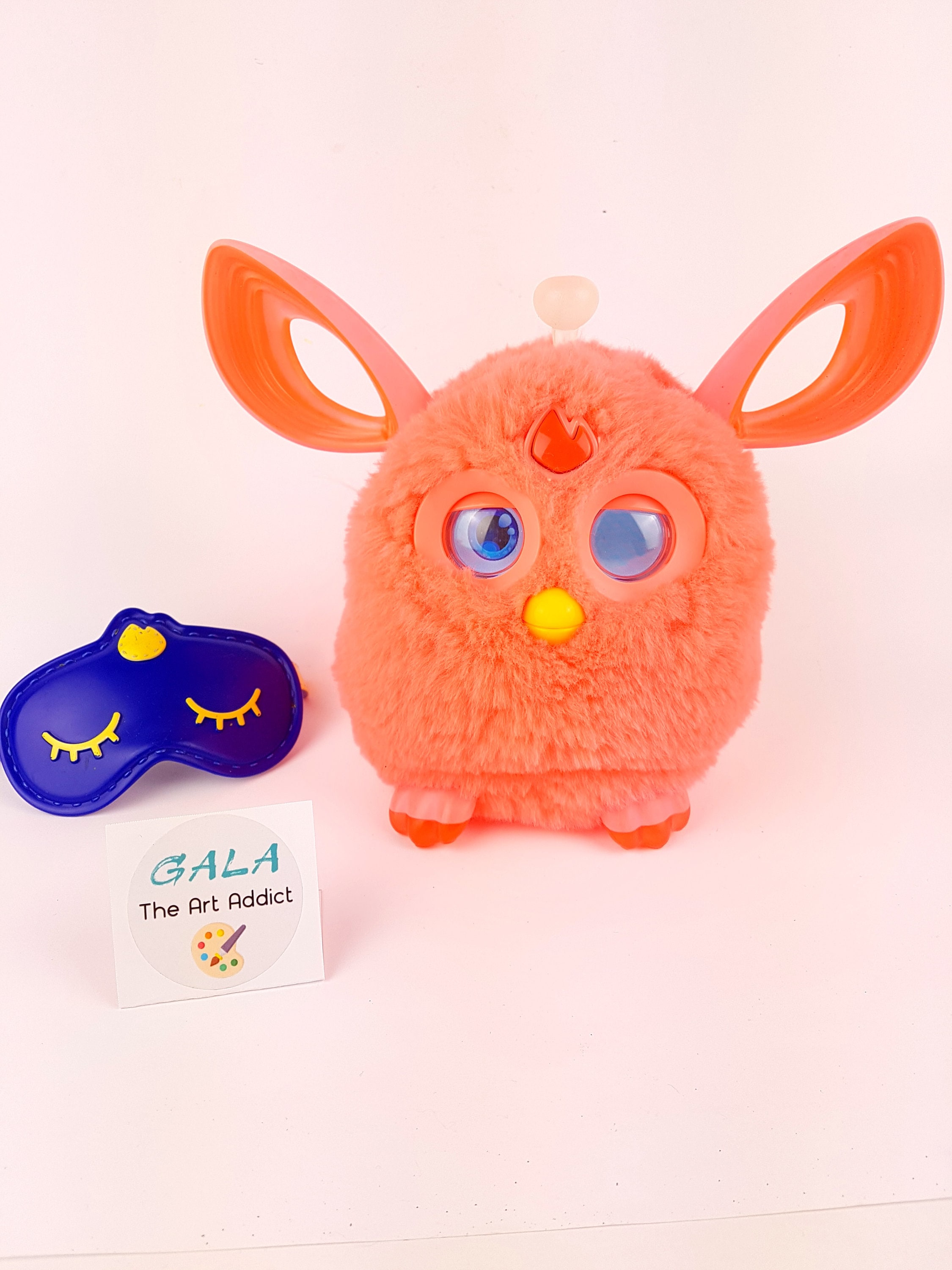 Furby Connect 2016 Orange Coral Limited Edition WORKING but ONE-EYED see  Photos ファービ Speaks English 