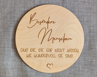 Holzschild "Besondere Menschen" Anhänger, Geschenk