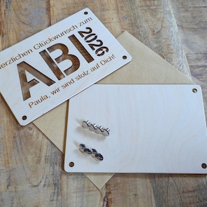 Graduation gift, Class of 2026, Personalized money gift for graduation, Wooden card for money, School graduation card with name image 9